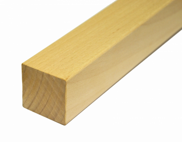 Dřevěný profil čtvercový (40x40mm /L:3000mm) materiál: buk, broušený povrch, bez nátěru, balení: PVC fólie