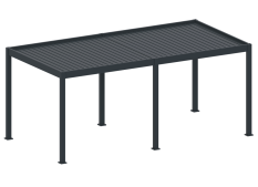 Bioklimatická pergola, hliníková 3 x 6 m, volně stojící