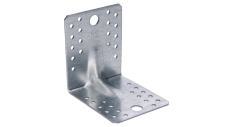 úhelník s prolisem 105x105x90mm, 2,0mm, pozink, díry průměr 5mm-36ks, 14mm-2ks