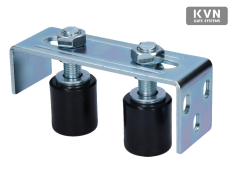 Horní vedení vrat 165x90x55mm, nastavitelná šířka 32,5-71,5mm, 2x nylon. vodící válečky 41x44mm