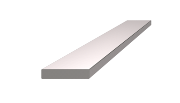 Nerezová tyč plochá 25x5mm, cena za 1ks(1m) broušená nerez K320 /AISI304 - Délka: 3m