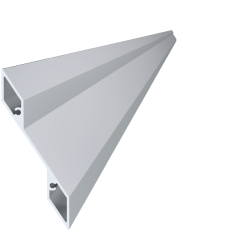 1,6 mm tlustý profil na výplň 115,2x24x6000 mm, materiál EN AW-6060 T66, přírodní hliník bez povrchové úpravy, cena za KUS