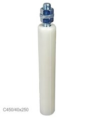 Nylonový vodící váleček ø42, H-250mm, závit M18 pro horní vedení posuvné brány