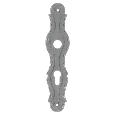 Štítek s děrami 260x57mm, rozteč 90mm, otvor na kliku 20mm