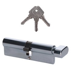 Cylindrická vložka EURO 45/50mm s kulkou, niklová, 3 klíče, šroub M5x65mm,