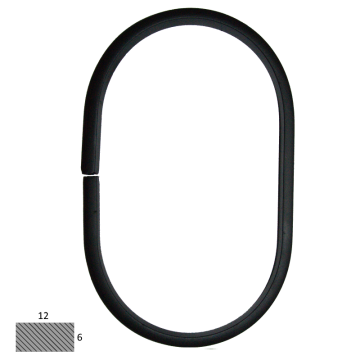 Ovál 12 x 6 mm, 120 x 200 mm