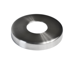 Kryt příruby (ø 85 mm) na trubku ø 33,7 mm (otvor ø 34 mm), broušená nerez K320 / AISI304