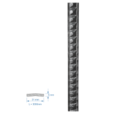 Madlovina vzorovaná 31 x 9 mm, 3000 mm, cena je uvedená za 3 m kus