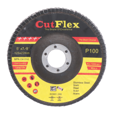 Brúsny kotúč lamelový na oceľ a nerez, 125x22,2 zrno 100