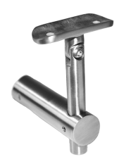 Držák madla s kloubem na trubku ø 42.4mm, broušená nerez K320 / AISI304