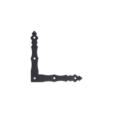 Dekorativní/ozdobnýrohovník 100x100x15mm, 2.0mm, černé práškování, počet 5.0mm dier-5ks