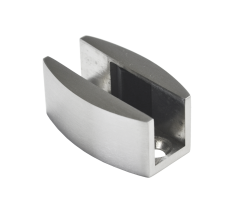 Spodní vodítko pro sklo: 8, 10, 12 mm, kotvení do podlahy pro závěsný systém, broušená nerez K320 / AISI304