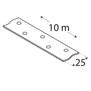 Montážní páska, 25mm x 10m, 1,5mm pozink