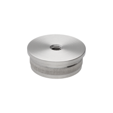 Spodek držáku madla (závit M8) na trubku ø 42,4 mm, broušená nerez K320 / AISI304