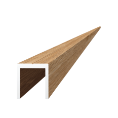 U profil 20.5x22mm, L-6000mm, práškový lak, struktura BUK