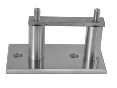 Úchyt na boční kotvení sloupu ø 42,4 mm, (kotevní deska 120x60x10 mm), nerez broušená K320 / AISI304