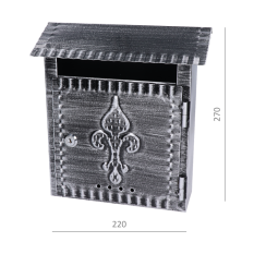 Poštovní schránka (260x275x100mm) černá, Max. formát dopisu: C4