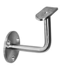 Držák madla na stěnu na trubku ø 42,4 mm, broušená nerez K320 / AISI304