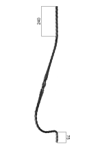 Kovaná výplň zábradlí H 800mm, 12x12mm
