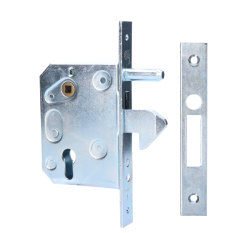 Hákový zámek s bolcem na posuvnou bránu, rozteč 72mm, zádlab 95 mm, pro profil 100 mm a více