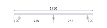Madlo 1750mm (set:3ks úchyt, madlo 40x40mm s ukončením), brúsená nerez K320 /AISI304