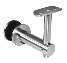 Držák madla pevný na trubku ø 42,4 mm, broušená nerez K320 / AISI304