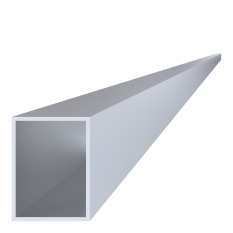 Hliníkový jekl 80x60x3 mm, délka 6000 mm, materiál EN AW-6060 T66, přírodní hliník bez povrchové úpravy, cena za KUS