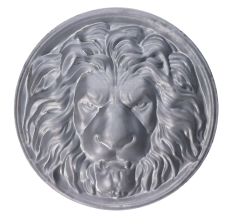 DO VYPRODÁNÍ ZÁSOB - Dekorační prvek, ø 260 mm, 1.2 mm - lev, výlisek