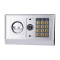 Nábytkový elektronický trezor (310x200x200mm), tloušťka: dveří 3mm, tělo 1mm, vnitřní rozměry 305x140x195mm, barva: černá, balení obsahuje 4x baterie a kotvy do stěny