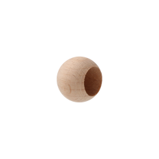 Kulička ø 20 mm na trubku ø 12 mm, buk, broušená bez nátěru