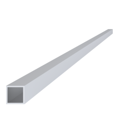 Hliníkový jekl 20x20x1,5 mm, délka 6000 mm, materiál EN AW-6060 T66, přírodní hliník bez povrchové úpravy, cena za KUS