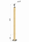 Dřevěný sloup, vrchní kotvení, bez výplně, vrch nastavitelný (40x40mm), materiál: buk, broušený povrch bez nátěru