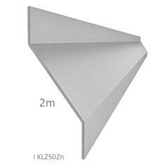 Z-profil lamela L-2000 mm, 23x34x23x1,5 mm, zinkovaný plech, použití pro plotovou výplň, možnost použít s KU50Zn, cena za 2 metrový kus