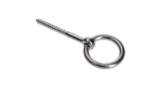 Nerezový šroub s kruhem, závit do dřeva, AISI316, 60mm