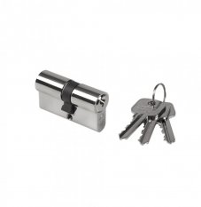 LOCINOX® cylindrická vložka EURO 27/27mm, niklová, 3 klíče, šroub M5x65mm