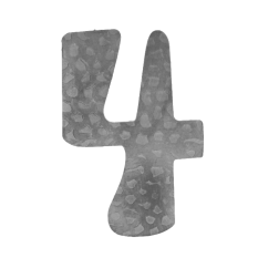 Číslo domovní 4, 170x90mm zdobené, bez povrchové úpravy