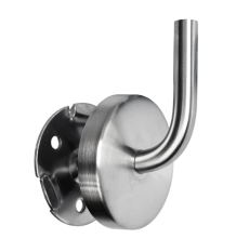 Držák madla na stěnu s krytkou kotvící desky, broušená nerez K320 / AISI304