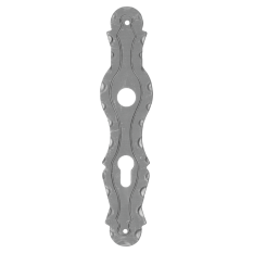 Štítek s děrami 260x57x3mm, rozteč 72mm, otvor na kliku 20mm