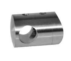 Držák tyče ø 12 mm na trubku ø 33,7 mm, broušená AISI 304