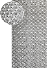 Plech pozinkovaný 2000x1000x1,2 mm, lisovaný vzor DUHA, 3D efekt. Skutečný rozměr +/- 0,5%