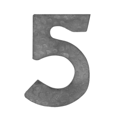 Číslo domovní 5, 170x90mm zdobené, bez povrchové úpravy