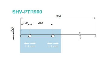 SHV-PTR900PSS - Vodicí lišta s upevňovacími prvky