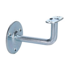 Držák madla na zeď (pevný, plochý), odsazení 75 mm, ocel bez povrchové úpravy