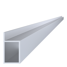 Hliníkový L profil uzavřený 40x55x75x3 mm, délka 6000 mm, materiál EN AW-6060 T66, přírodní hliník bez povrchové úpravy, cena za KUS