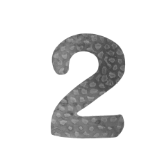 Číslo domovní 2, 120x80x3mm zdobené, bez povrchové úpravy