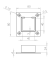 Kotvící příruba (80x80 mm) na madlo EB1-JHM40, lepený spoj, broušená nerez K320 / AISI304