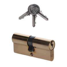 Cylindrická vložka EURO 35/35mm, mosazná, 3 klíče, šroub M5x65mm