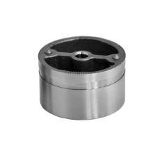 Mezikus (ø 38 mm) na dřevěné madlo EDB-S a nerezové ukončení madla EB1-ND41, nerez bez povrchové úpravy / AISI304