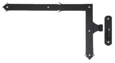 Kování ozdobné HORNÍ, 400 x 650 mm s čepem, profil 50 x 5 mm, černá barva