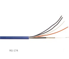 Koaxialní kabel RG-174, 50Ω ,4x0,50mm², měděné jádro
